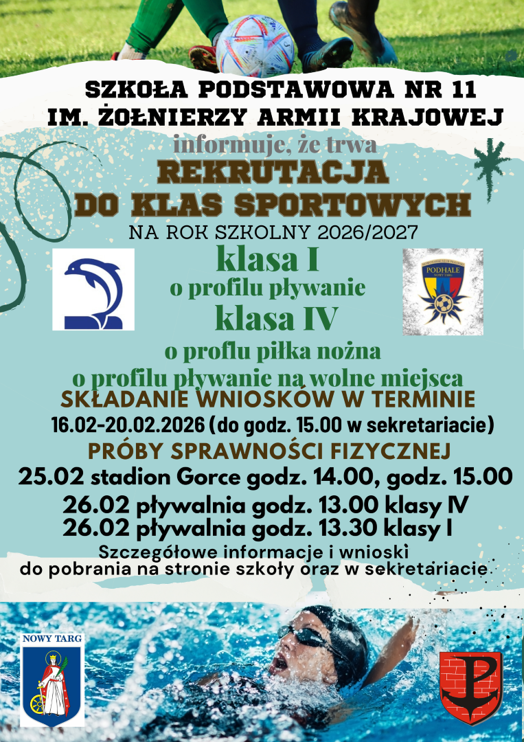 Plakat rekrutacaj 2026/2027